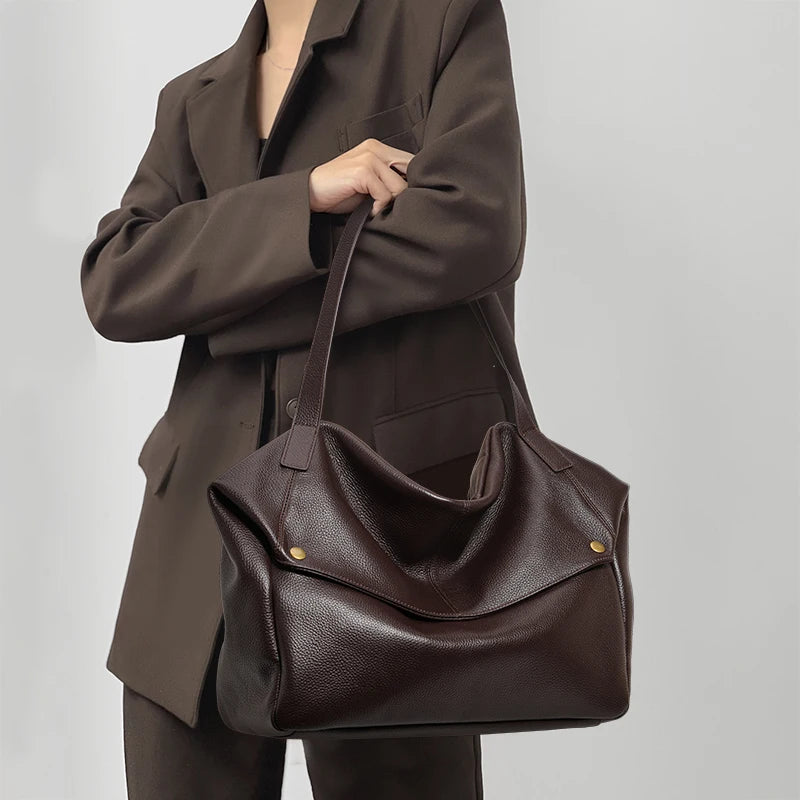 Milano Leather Shoulder Tote