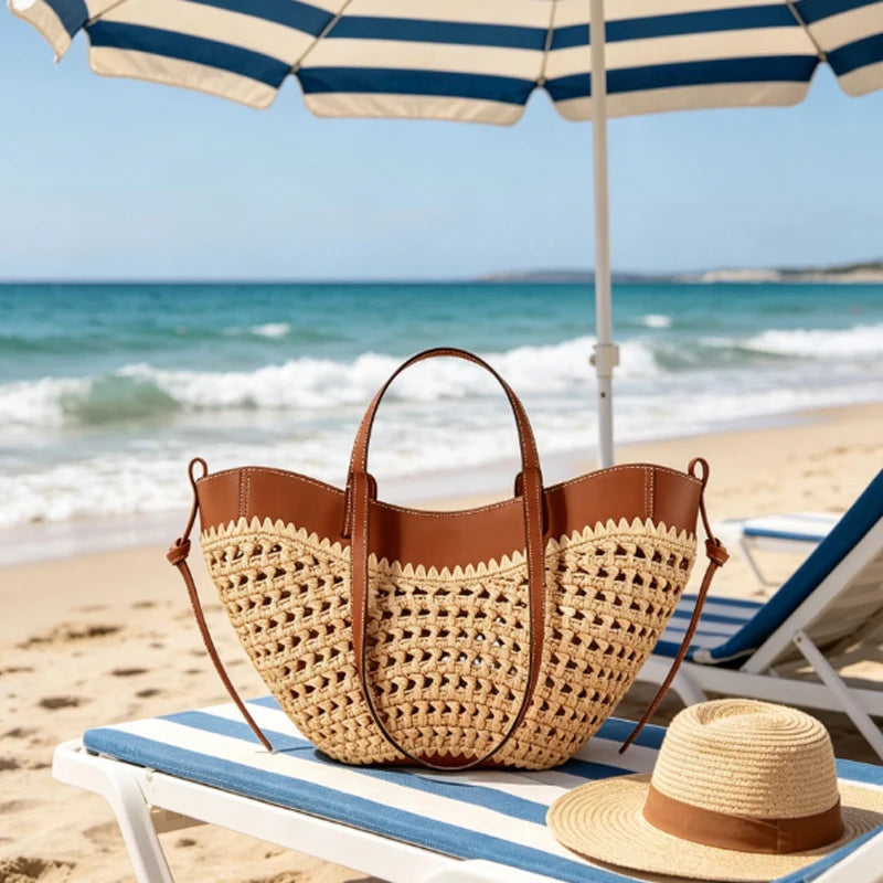 Soleil Raffia Tote