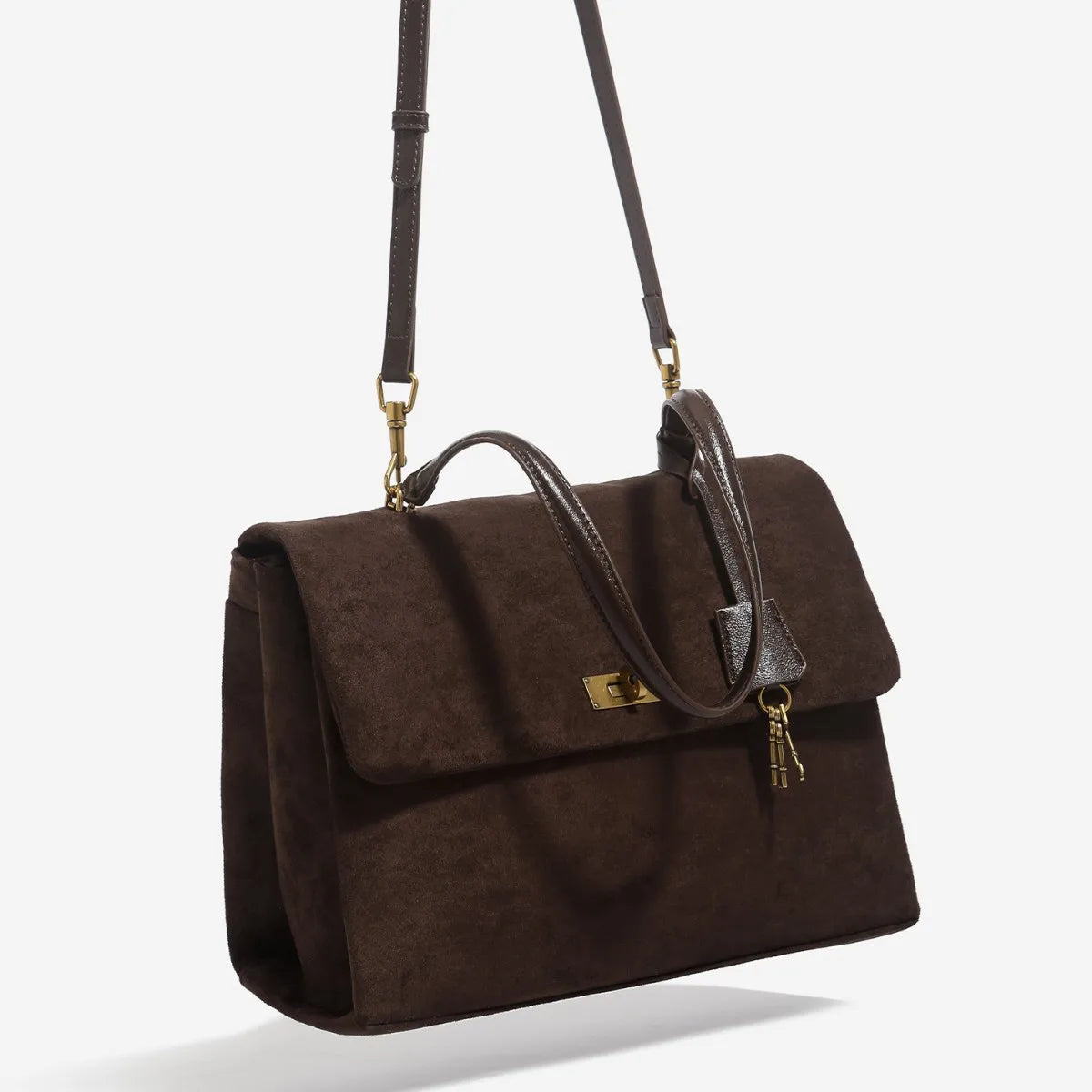 Suede Commuter Crossbody
