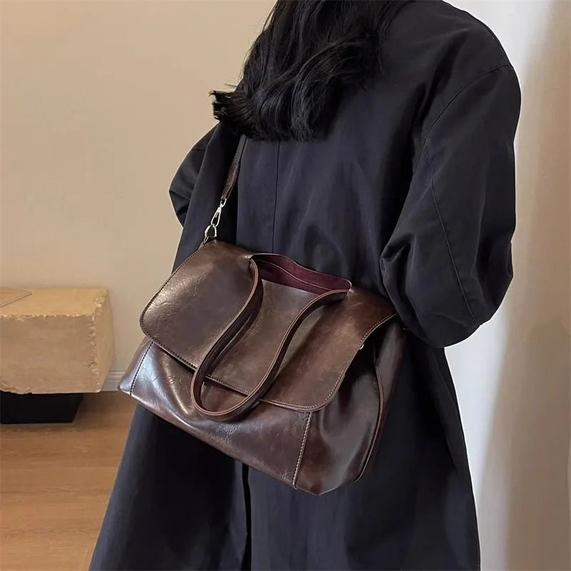 Vintage Flap Shoulder Tote
