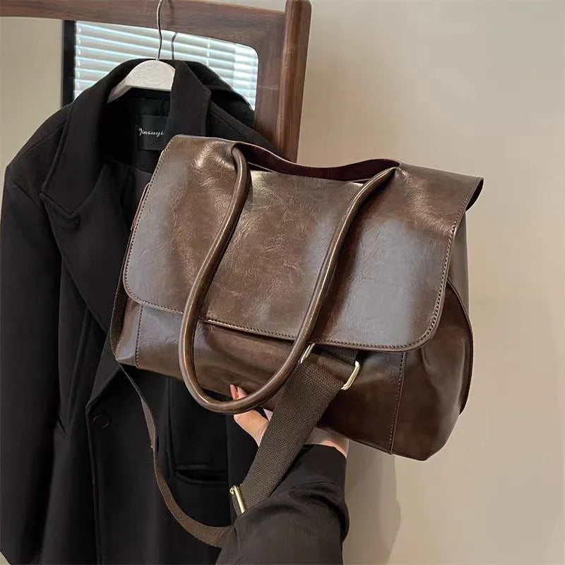 Vintage Flap Shoulder Tote