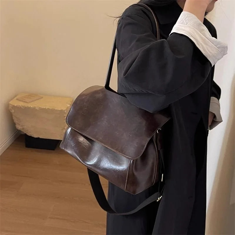 Vintage Flap Shoulder Tote