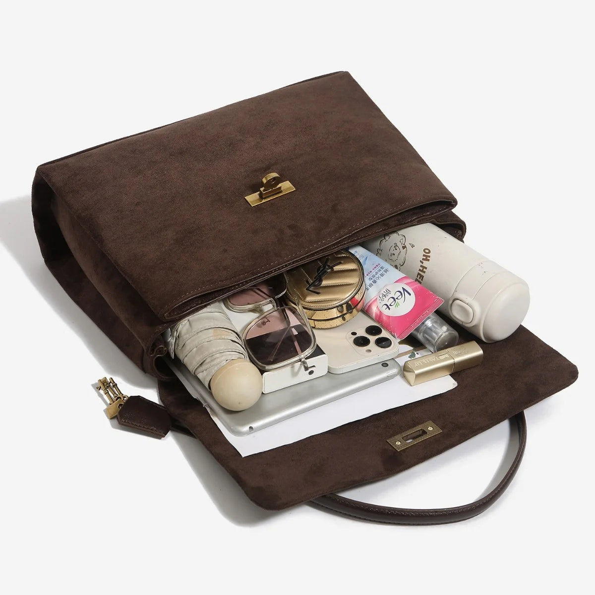Suede Commuter Crossbody